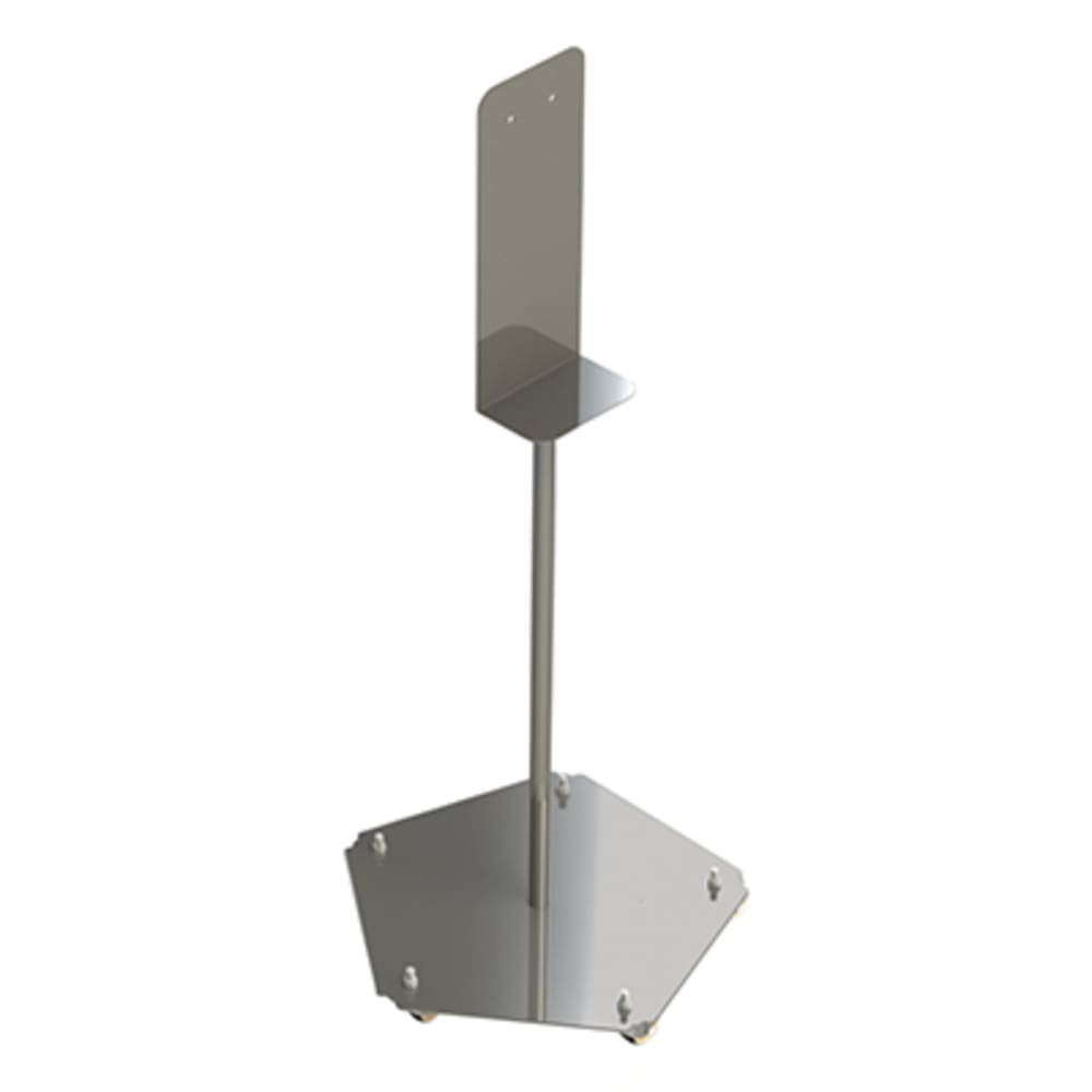 Lakeside 158737 Mobile Hand Sanitizer Stand w/ Drip Tray - 6 1/2"W x 4"D x 31 1/2"H, Stainless Steel