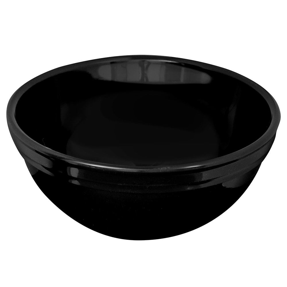 144-50CW110 15 3/10 oz Round Plastic Nappie Bowl, Black