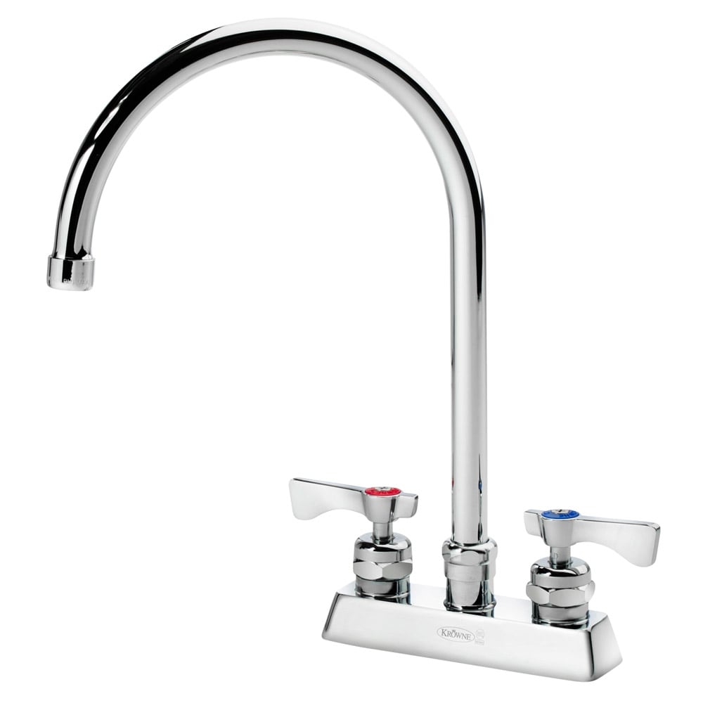 381-15302L Deck Mount Faucet - 8 1/2" Gooseneck Spout, 4" Centers