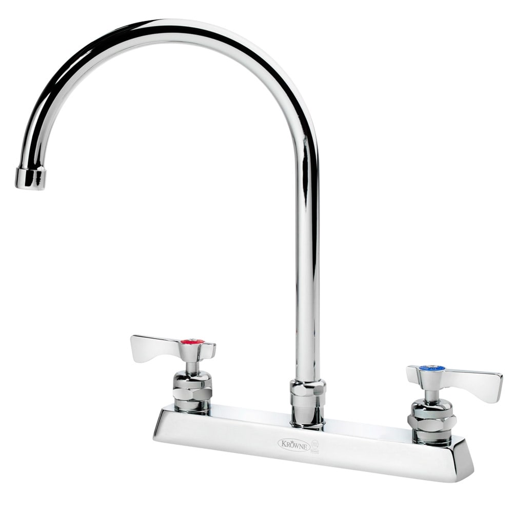 381-15502L Deck Mount Faucet - 8 1/2" Gooseneck Spout, 8" Centers