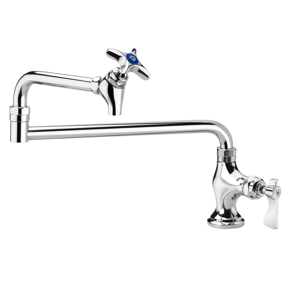 381-16162L Deck Mount Pot Filler Faucet w/ 18" Double Jointed Swing Nozzle