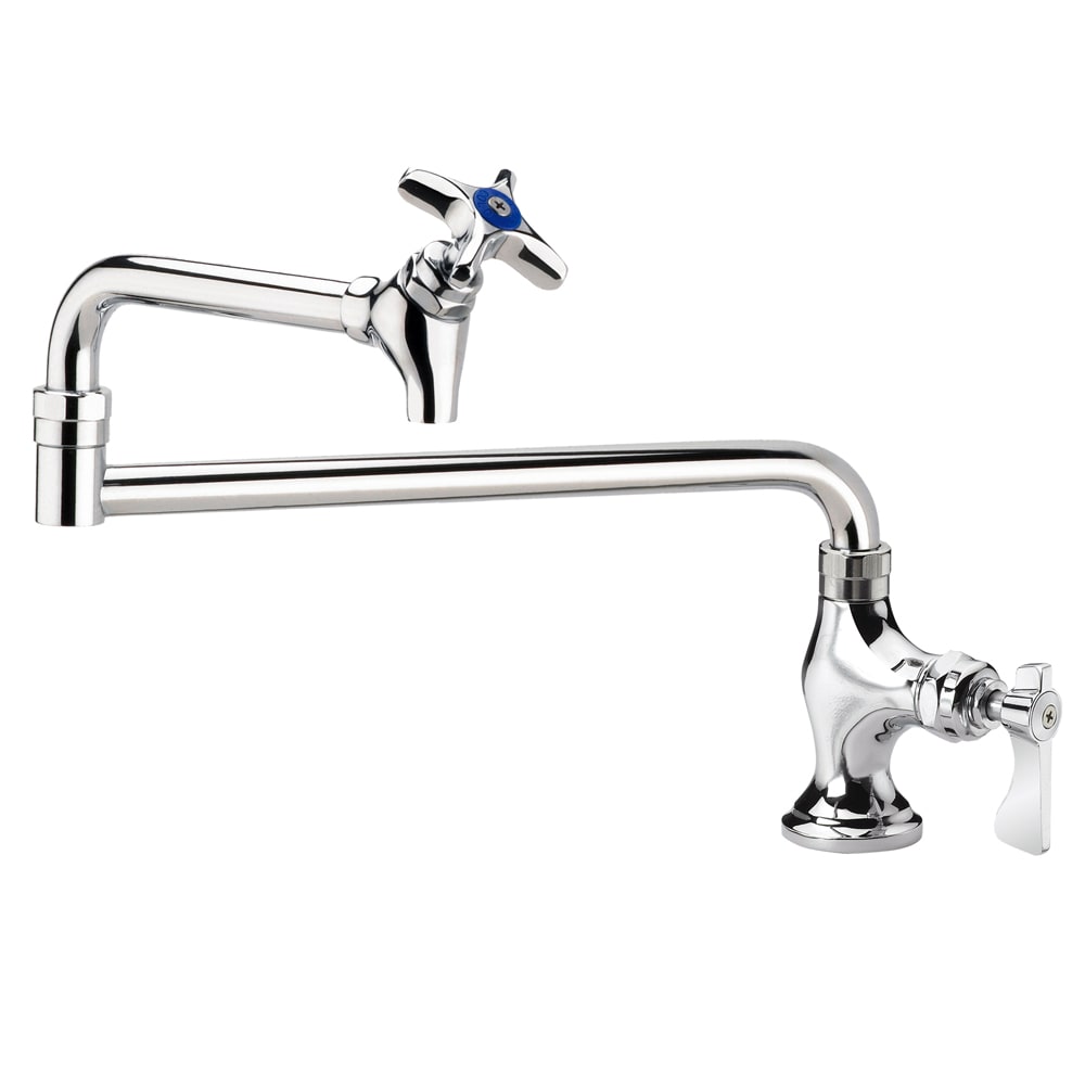 381-16163L Deck Mount Pot Filler Faucet w/ 24" Double Jointed Swing Nozzle