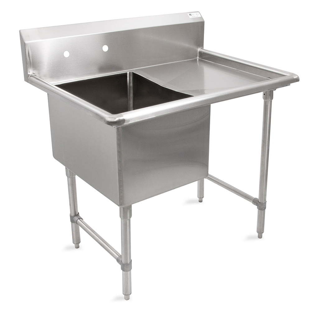 416-1B162041D18R 38" 1 Compartment Sink w/ 16"L x 20"W Bowl, 14" Deep