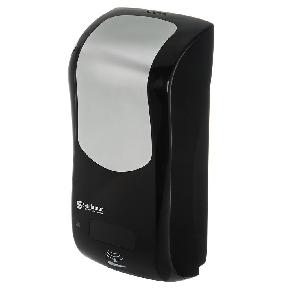 094-SH970BKSS Wall Mount Touch Free Soap Dispenser - 5 3/4" x 12 1/4", Black/Stainless