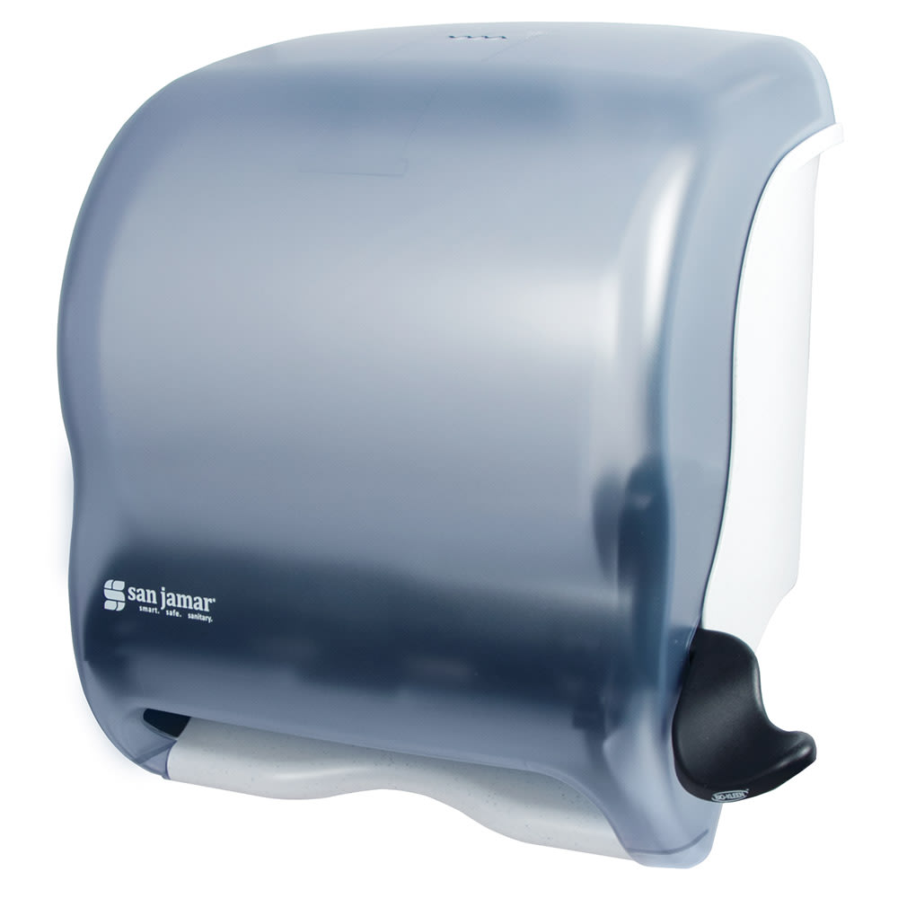 San Jamar T950TBL Paper Towel Dispenser, Level, Plastic, Blue