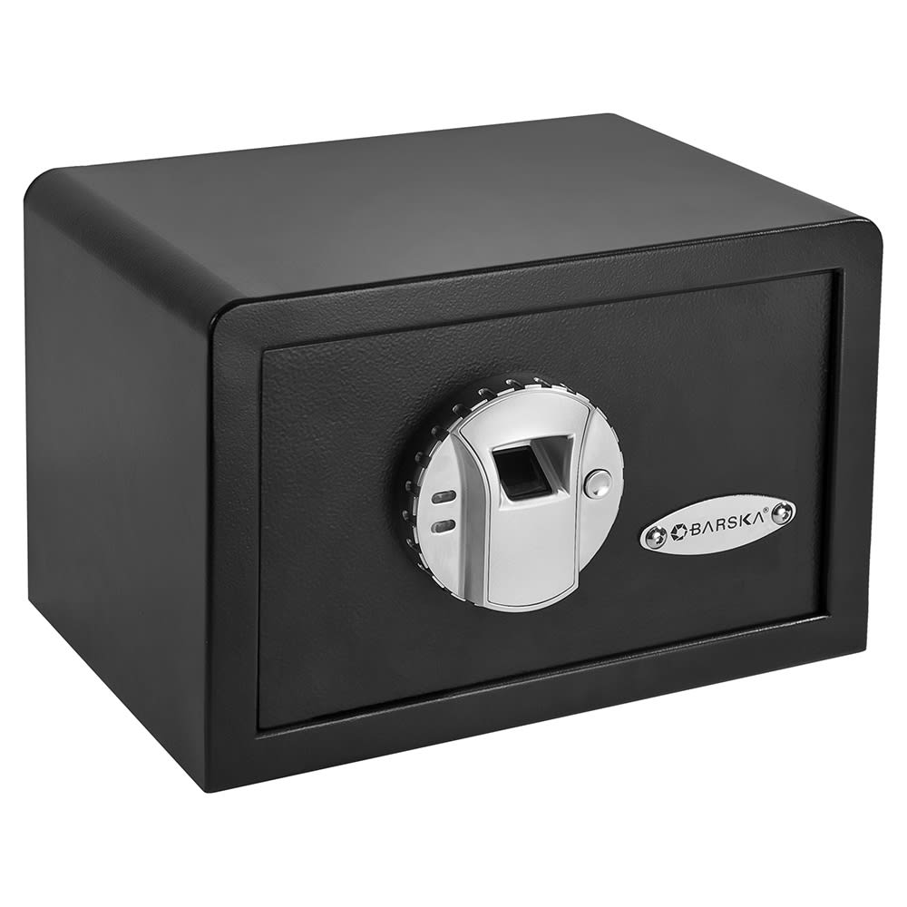 470-AX11620 0.28 cu ft Biometric Security Safe w/ Fingerprint Lock - Steel, Black