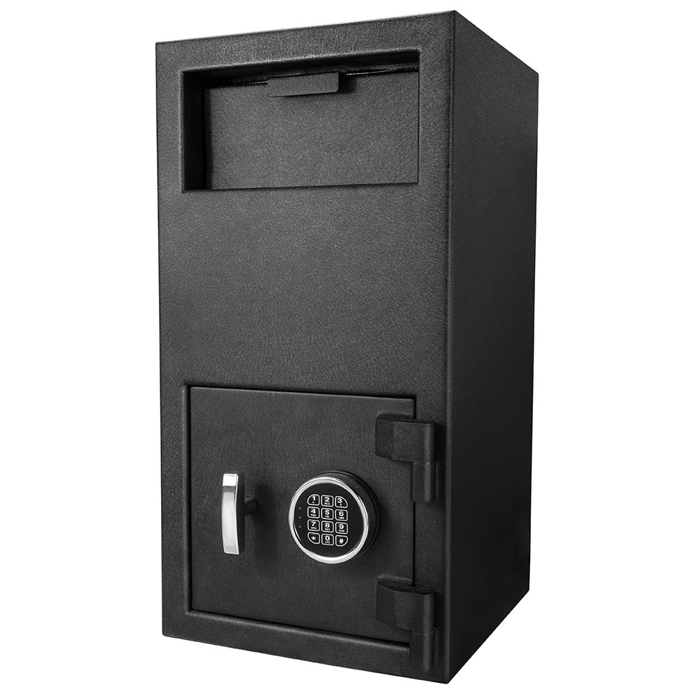 470-AX12590 1.75 cu ft Large Depository Safe w/ Keypad Lock - Steel, Black