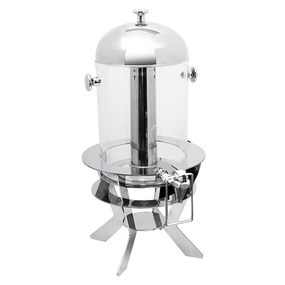 969-7572LHF 2 gal Beverage Dispenser w/ Hands Free Spigot & Ice Chamber - Acrylic/Stainless S...