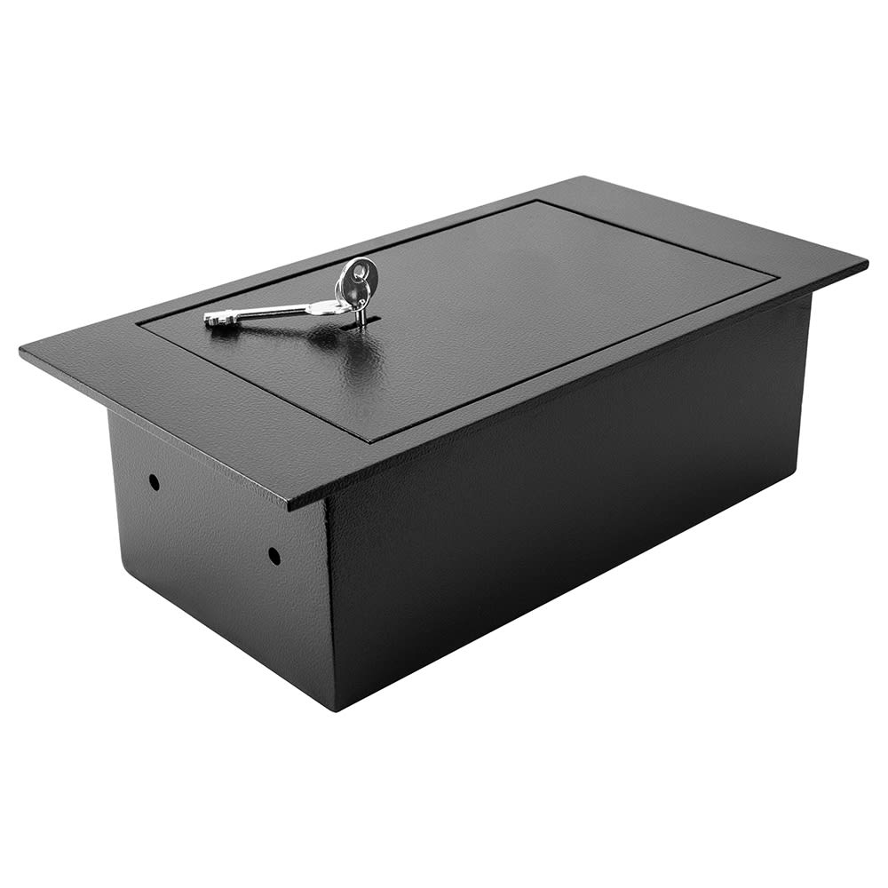 470-AX12656 0.22 cu ft Floor Safe w/ Key Lock - Steel, Black