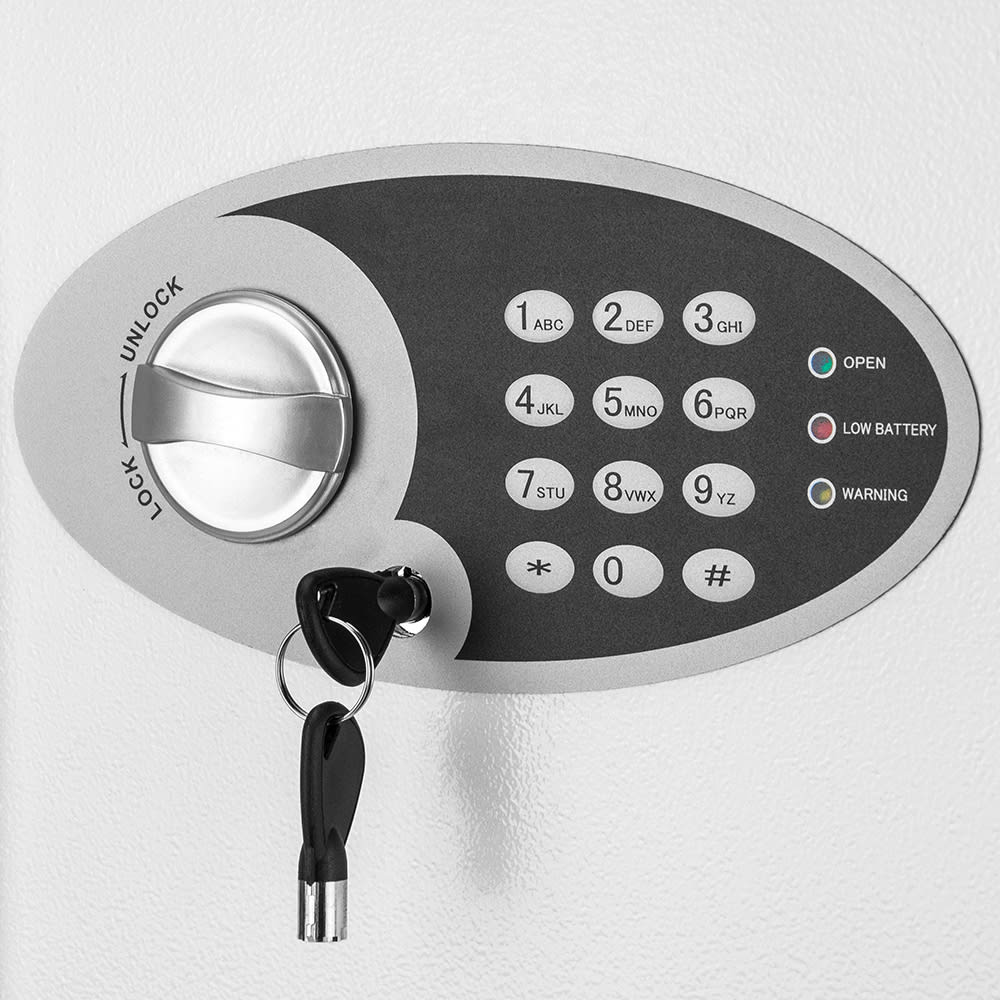 Barska 144 Key Cabinet Wall Safe w/ Keypad Lock - Steel, White (AX12660)