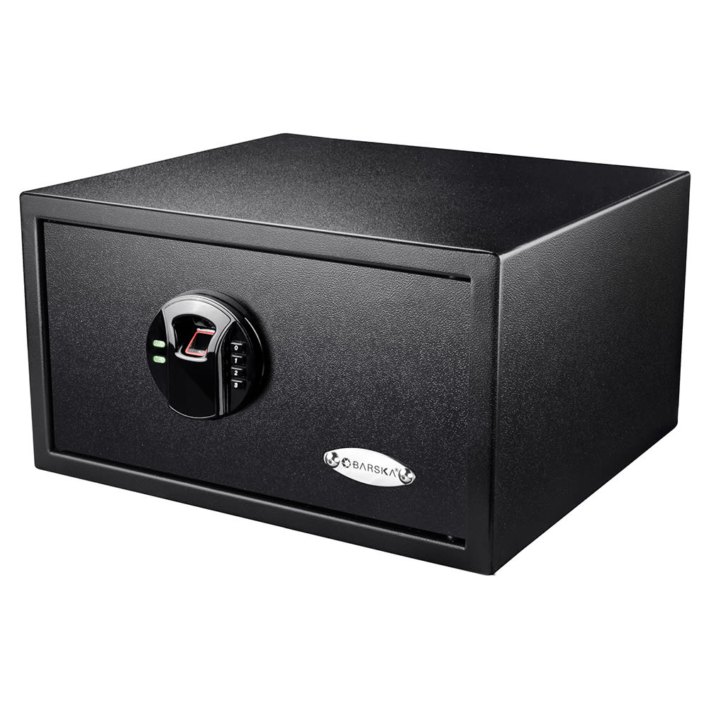 470-AX12840 0.99 cu ft Biometric Safe w/ Fingerprint & Keypad Lock - Steel, Black