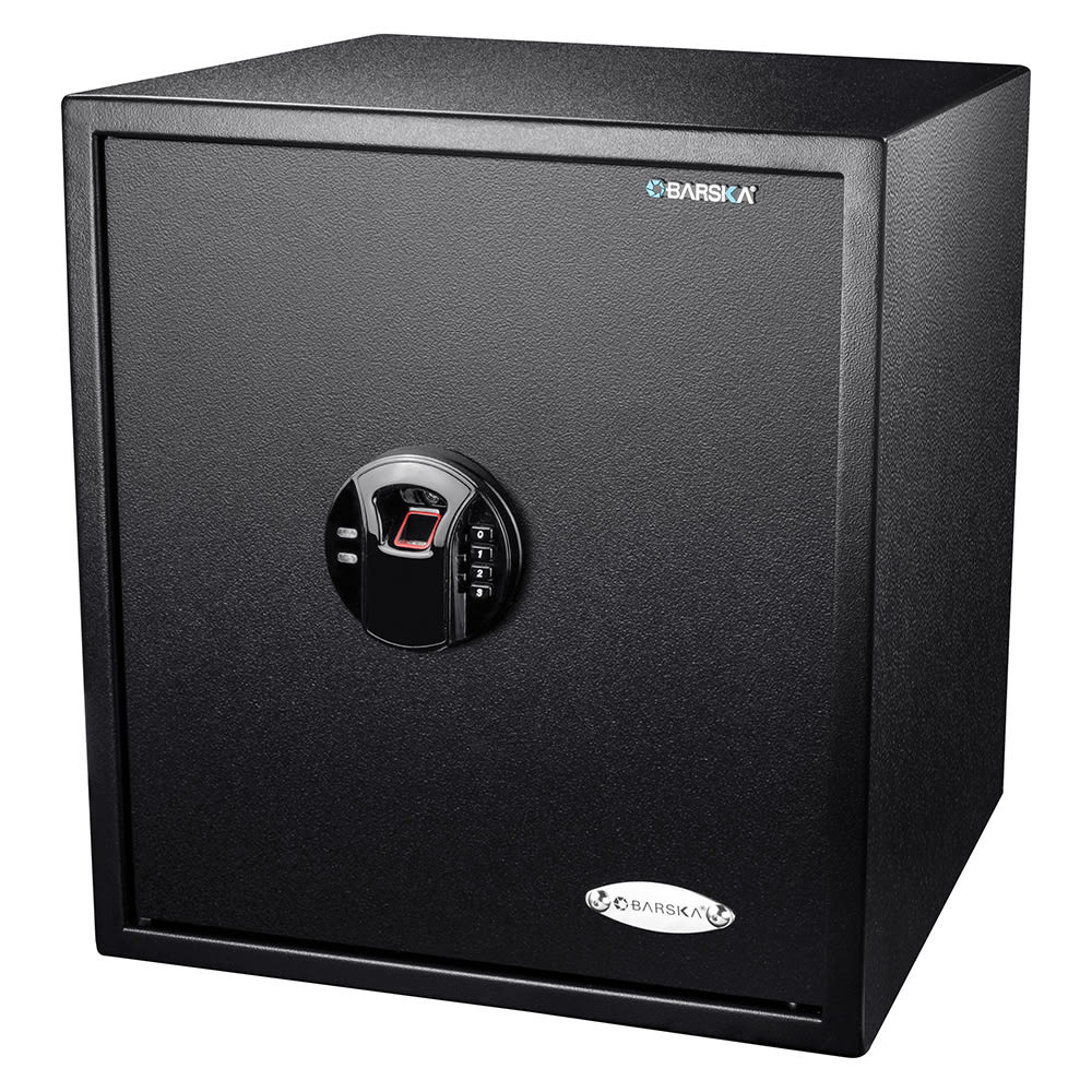 470-AX12842 1.94 cu ft Large Biometric Safe w/ Fingerprint & Keypad Lock - Steel, Black