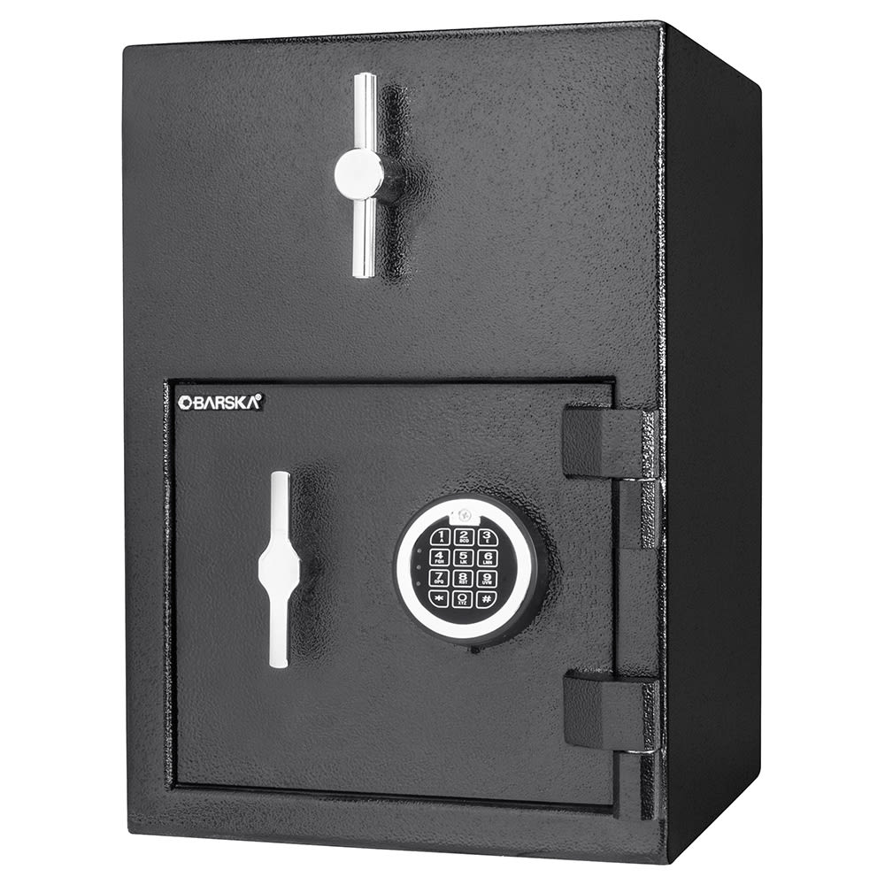 470-AX13308 1.15 cu ft Depository Safe w/ Keypad Lock - Steel, Black