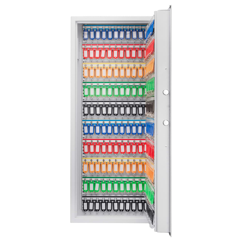 Barska 240 Key Cabinet Wall Safe w/ Keypad Lock - Steel, White (AX13368)