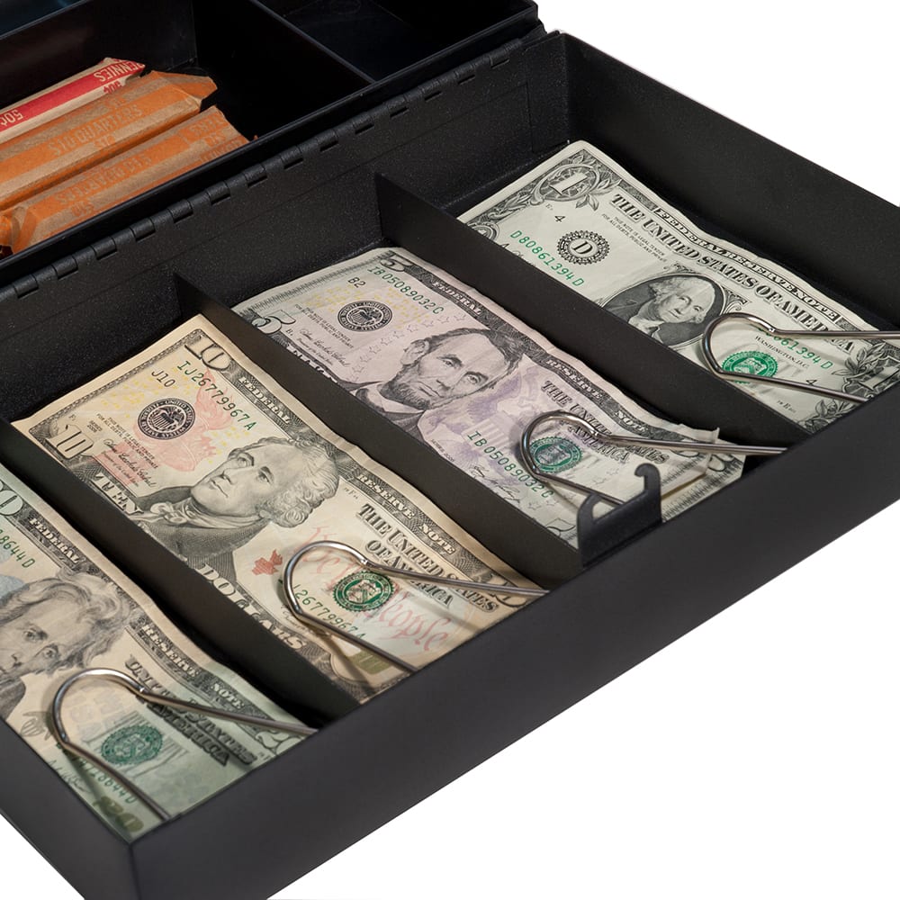 Barska Cash Box w/ Combination Lock - (6) Compartment Tray, Steel ...