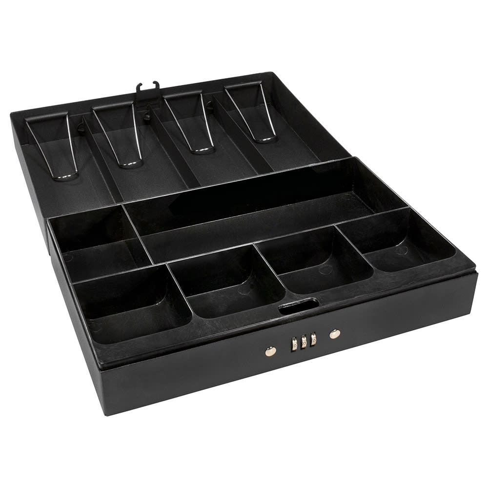 thumbnail image 2 of Barska Cash Box With Combination Lock - 12-Inch Steel Money Box With Bill Clips & Change Tray 2 of 9