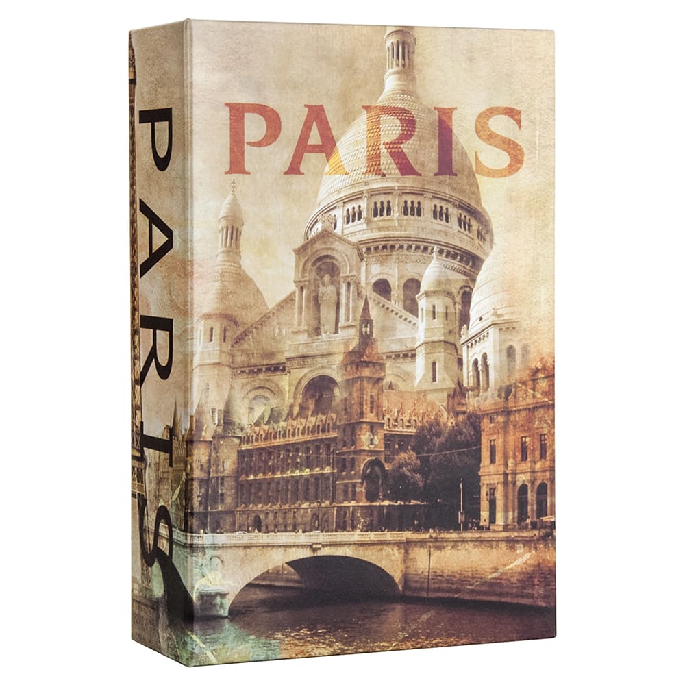 470-CB12362 Paris Book Lock Box w/ Combination Lock - 3 3/4"W x 6 1/2"H x 1.5"D, S...