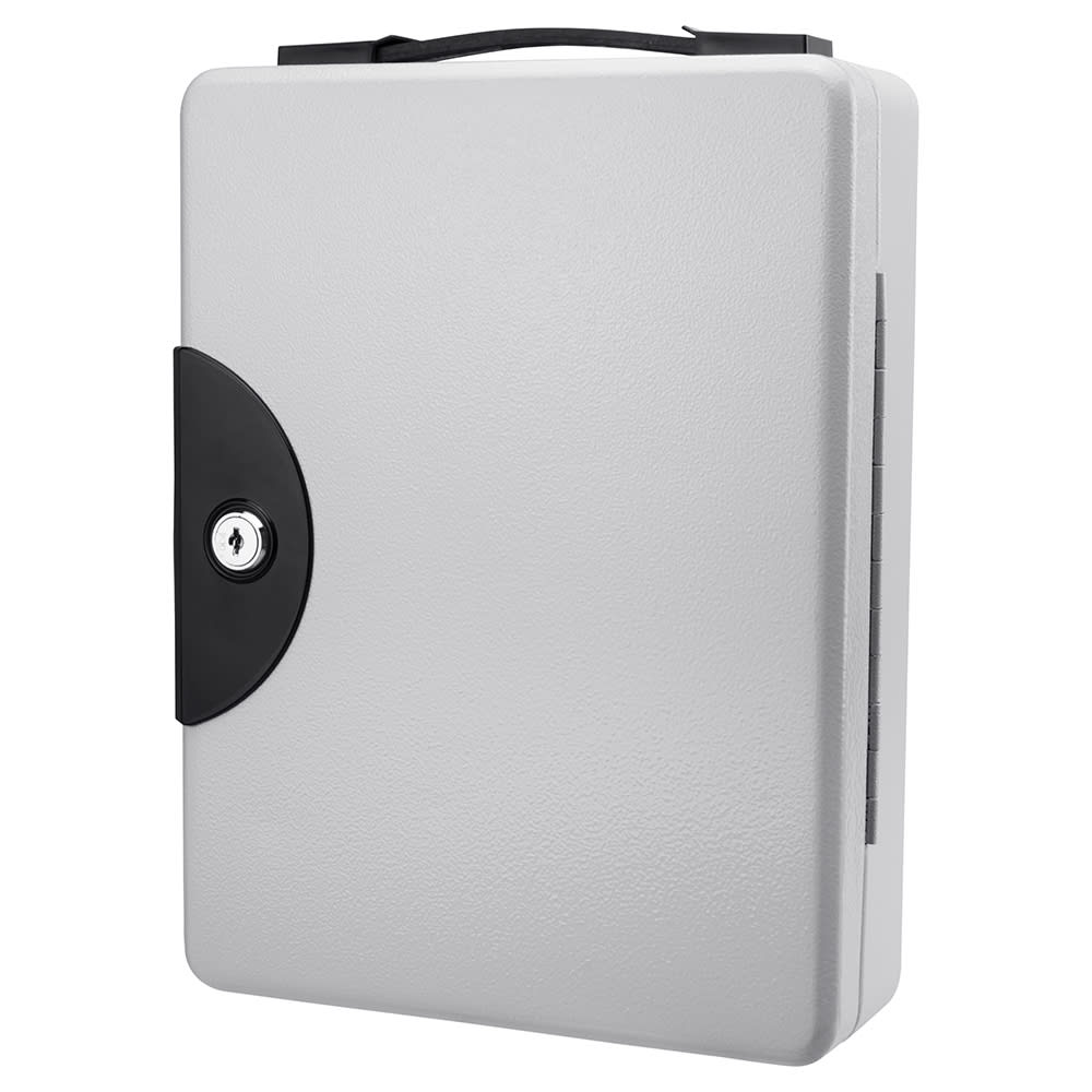 470-CB12948 50 Key Portable Key Cabinet w/ Key Lock - Steel, White