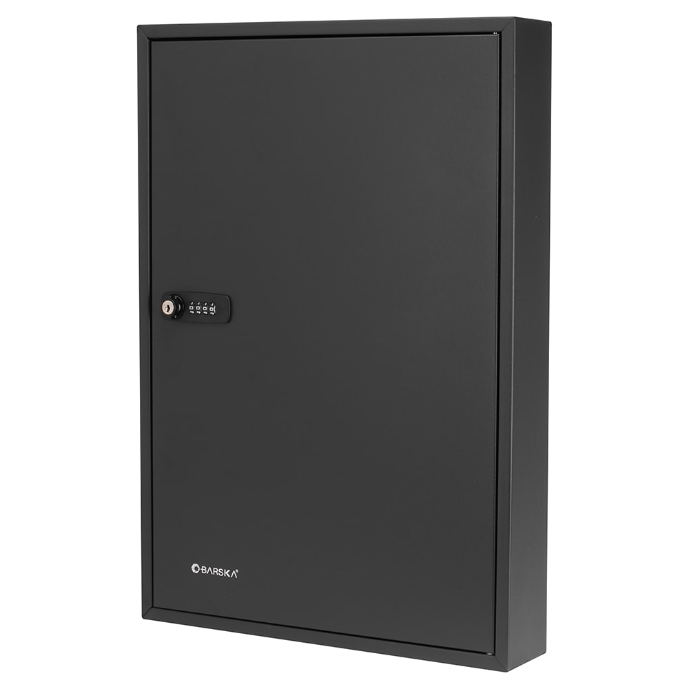 470-CB13366 100 Key Cabinet w/ Combination & Key Lock - Steel, Black