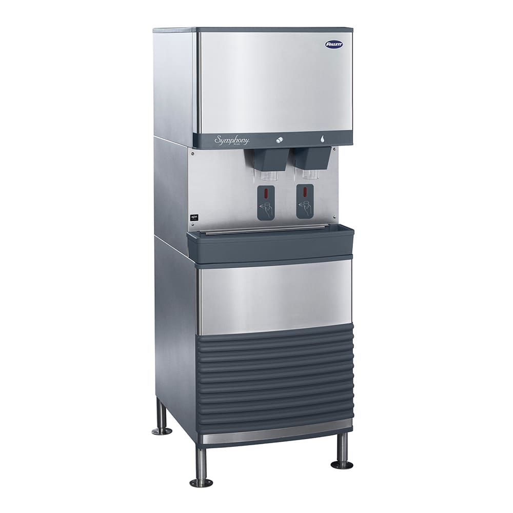 608-25FB425AS 425 lb Freestanding Water & Nugget Ice Dispenser - 25 lb Storage, Cup Fill, 115...