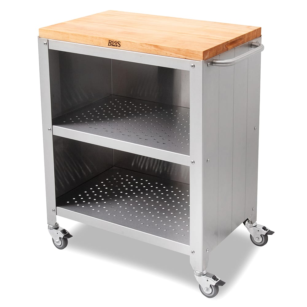 416-CUFCM1830X Formaggio Cart w/ Maple Cutting Board Top - 30"W x 18 1/8"D x 36 3/8&quo...