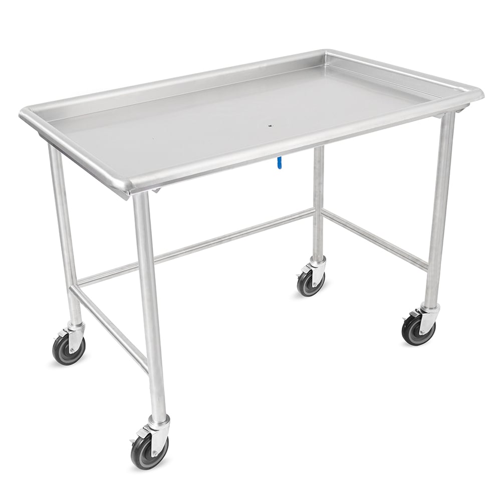 416-DST63073SBWCX Mobile Sorting Table w/ 3" Raised Edge - 72 7/8"W x 30 3/8"D, St...