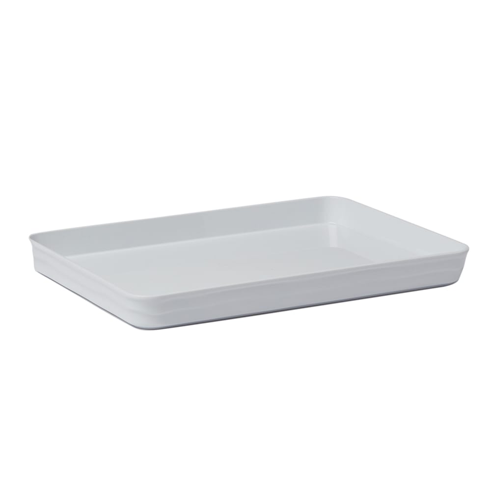 166-BL11W 11 3/8" x 8 3/8" Rectangular Lid/Platter for B11W - Plastic, Plastic, White