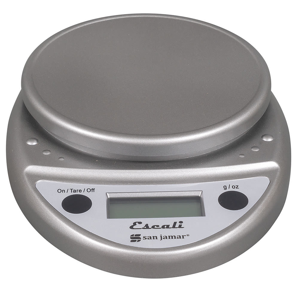 San Jamar / Escali SCDG11M 11 lb. Metallic Round Digital Portion Control  Kitchen Scale