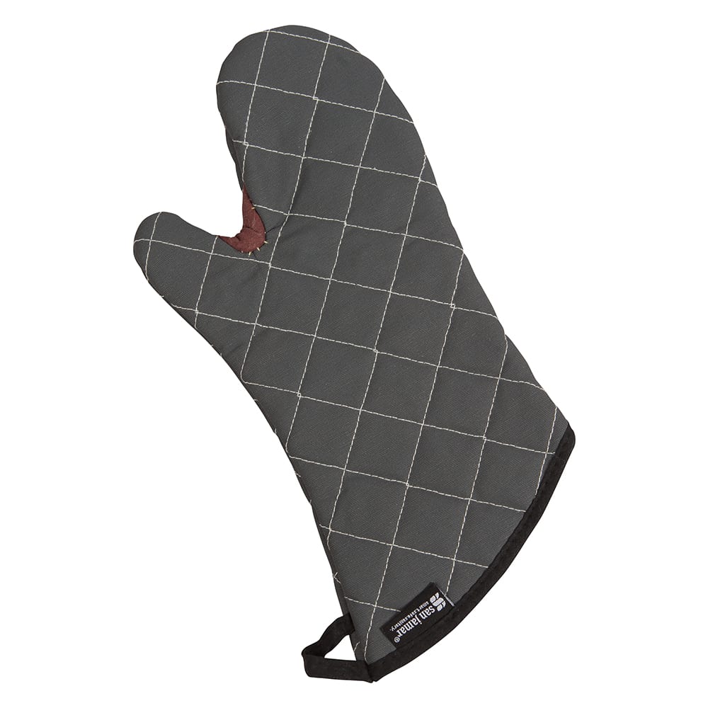 094-800FG13BK 13" BestGuard™ Conventional Oven Mitt - Poly-Cotton, Black