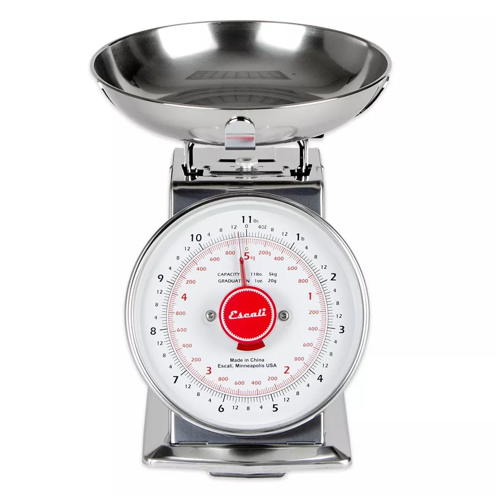 San Jamar / Escali SCDG11M 11 lb. Metallic Round Digital Portion Control  Kitchen Scale