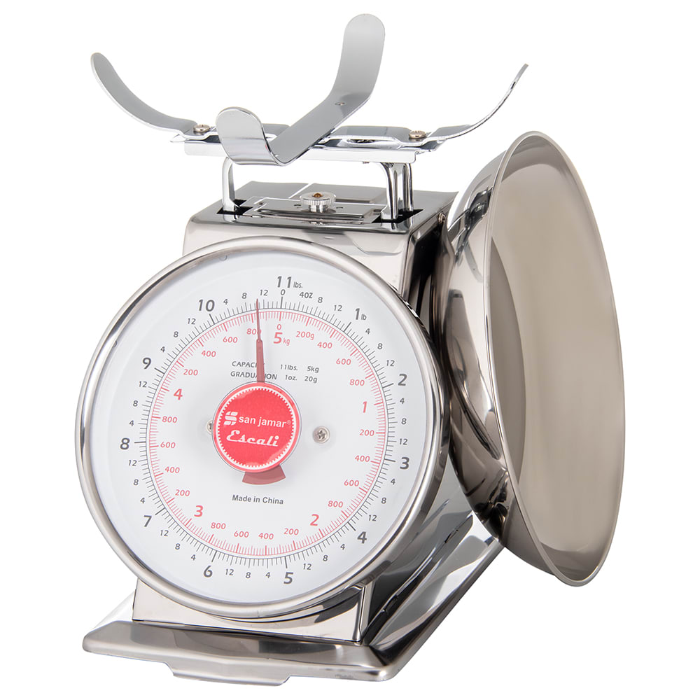 Taylor Mechanical Kitchen Weighing Food Scale Weighs Up To 11Lbs, Measures  In Grams And Ounces, Black And Silver