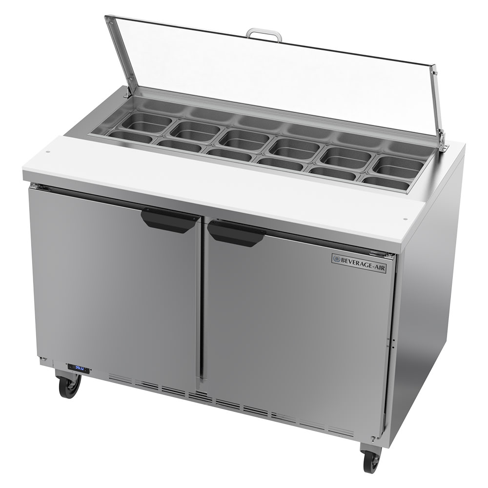 118-SPE48HC12CL 48" Hydrocarbon Series Sandwich/Salad Prep Table w/ Refrigerated Base, 115v