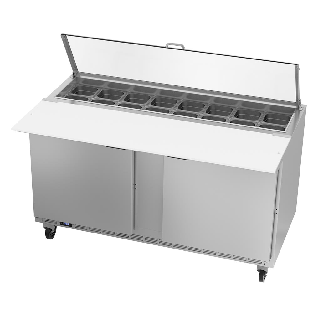 118-SPE60HC16CL 60" Hydrocarbon Series Sandwich/Salad Prep Table w/ Refrigerated Base, 115v