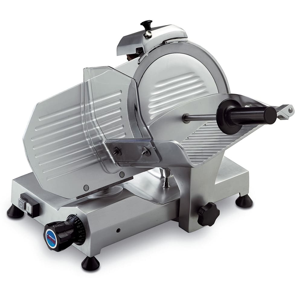 027-MIRRA300 Manual Meat Slicer w/ 12" Blade, Belt Driven, Aluminum, 1/3 hp