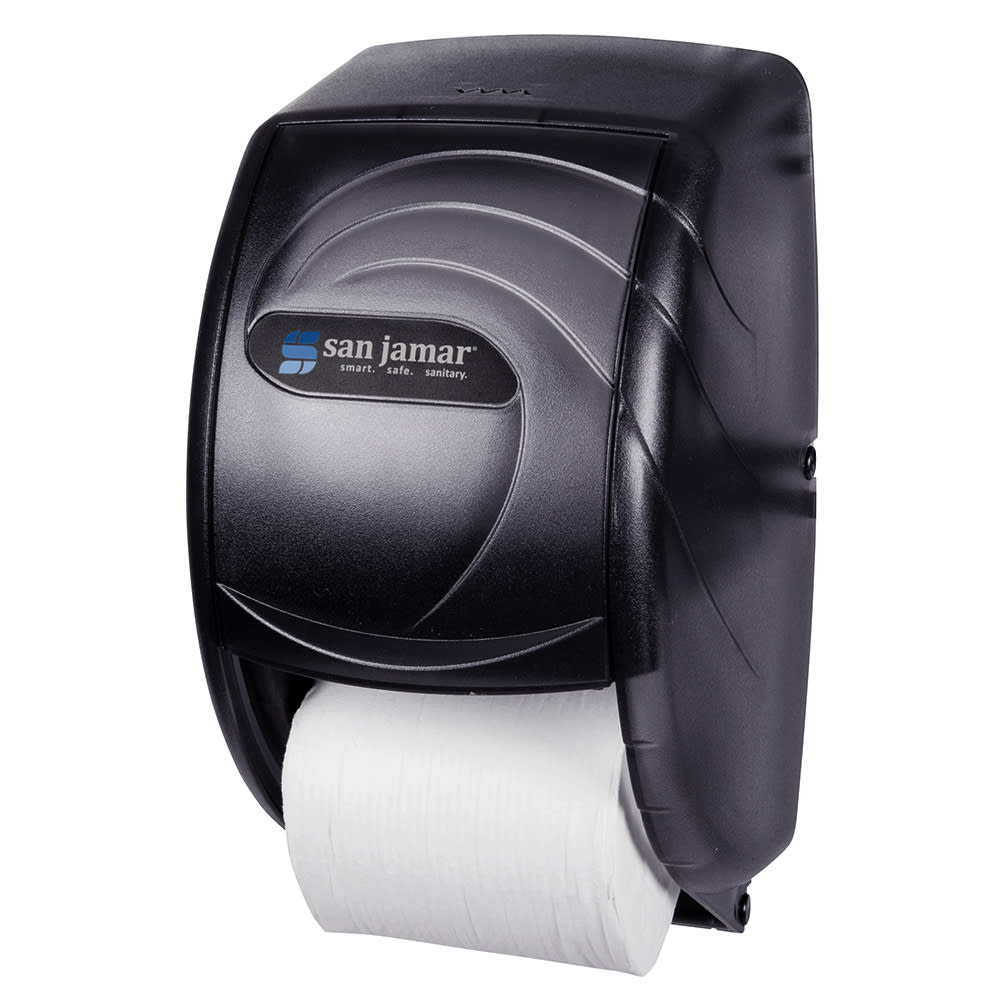 094-R3590TBK Ocean Kolor-Cut Duett Bath Tissue Dispenser, Holds 2 Rolls, Trans Black Pearl