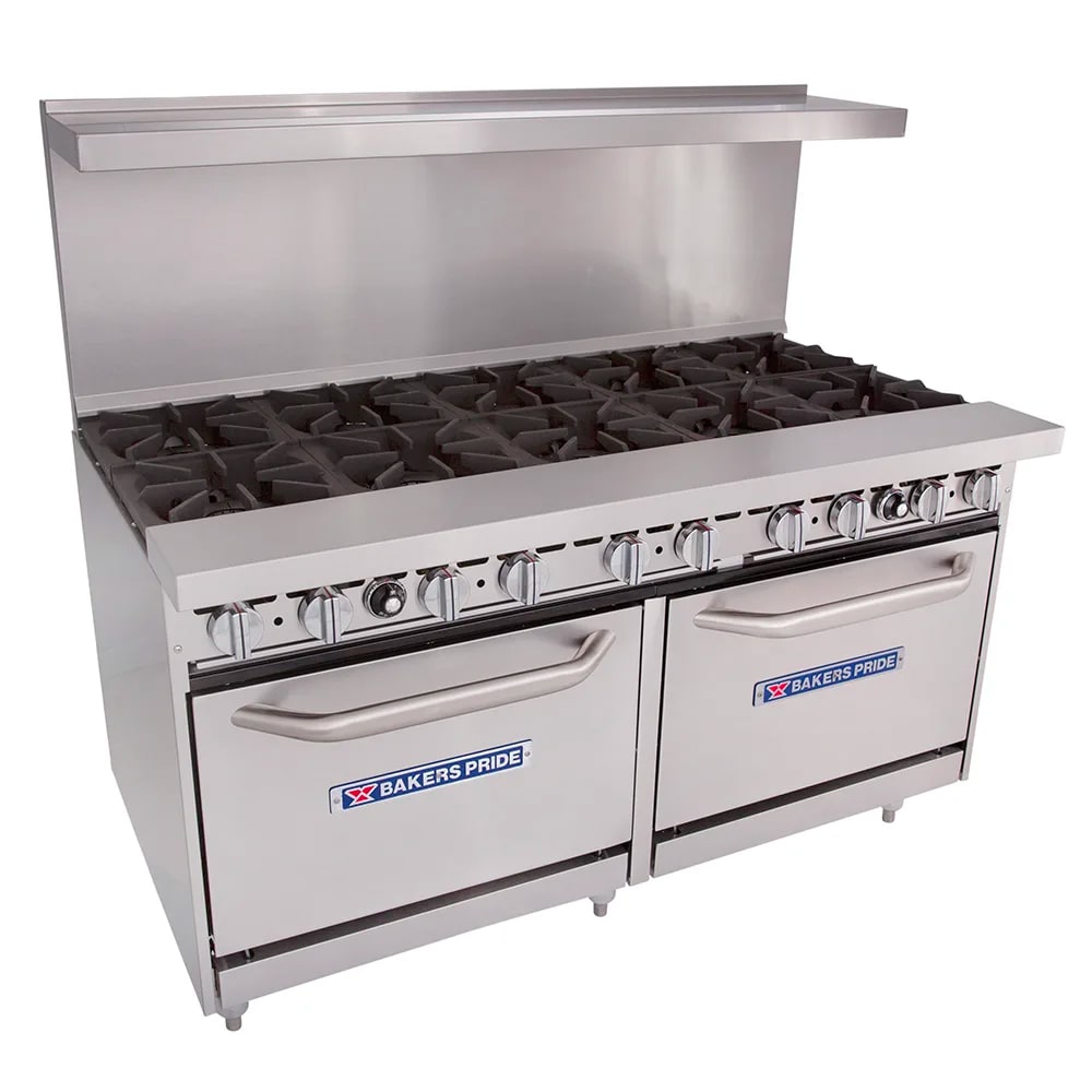 455-60BP10BS26LP 60" 10 Burner Gas Range w/ (2) Standard Ovens, Liquid Propane