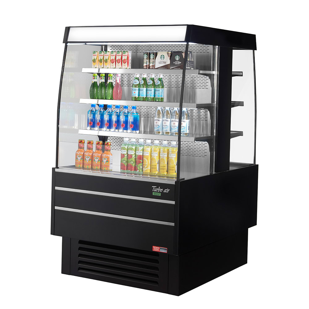 083-TIOM36SBN 39 3/8" Vertical Island Open Air Cooler w/ (4) Levels, 220v/1ph