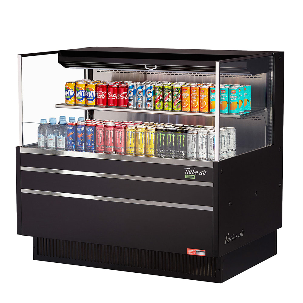 083-TOM48LUFB2SN 46 3/4" Horizontal Open Air Cooler w/ (2) Levels, 115v