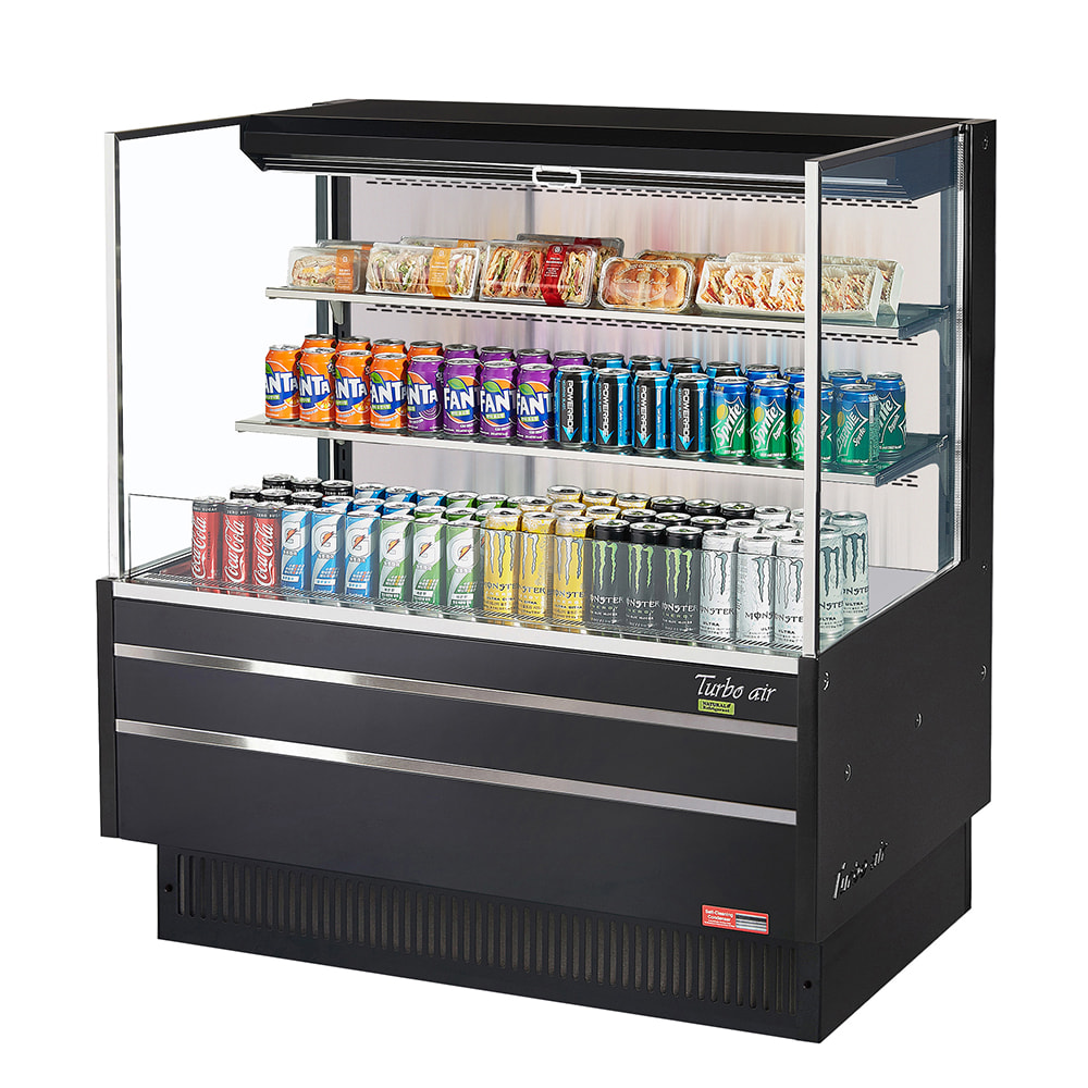 083-TOM48LUFB3SN 46 3/4" Horizontal Open Air Cooler w/ (3) Levels, 115v