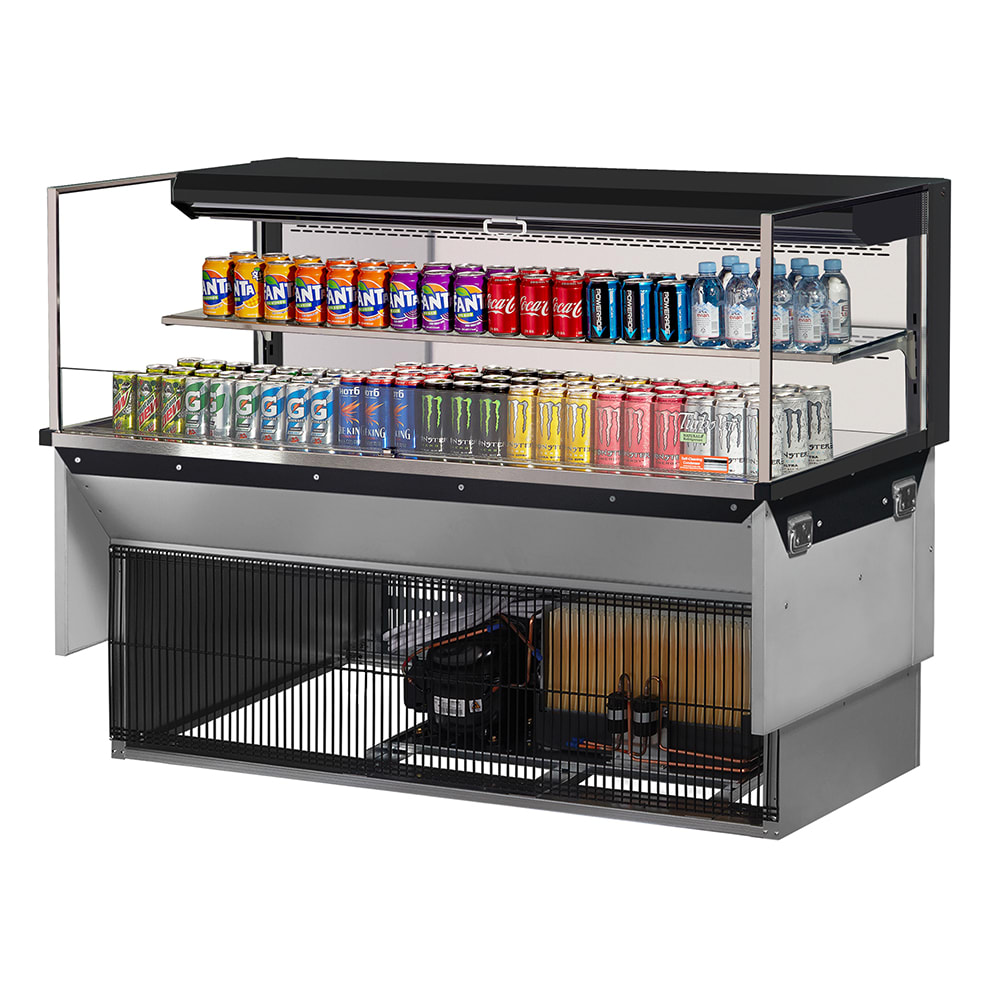 083-TOM60LUFB2SIN 59 7/8" Drop In Open Air Cooler w/ (2) Levels, 115v
