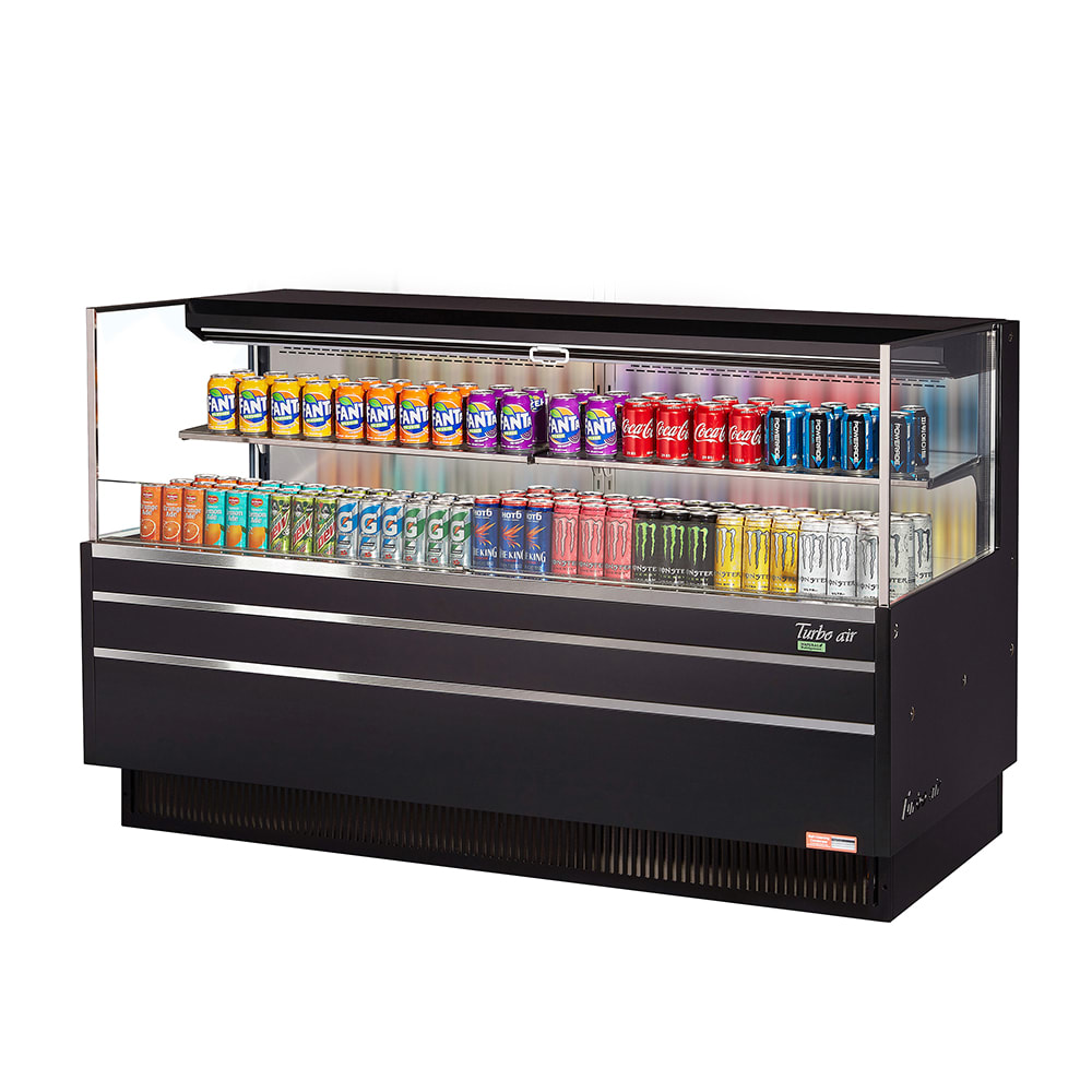 083-TOM72LUFB2SN 70 3/4" Horizontal Open Air Cooler w/ (2) Levels, 220v/1ph