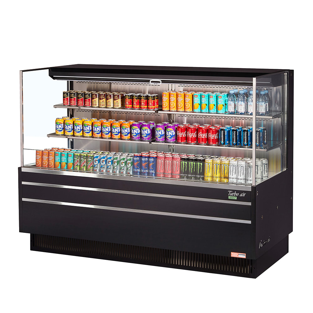 083-TOM72LUFB3SN 70 3/4" Horizontal Open Air Cooler w/ (3) Levels, 220v/1ph