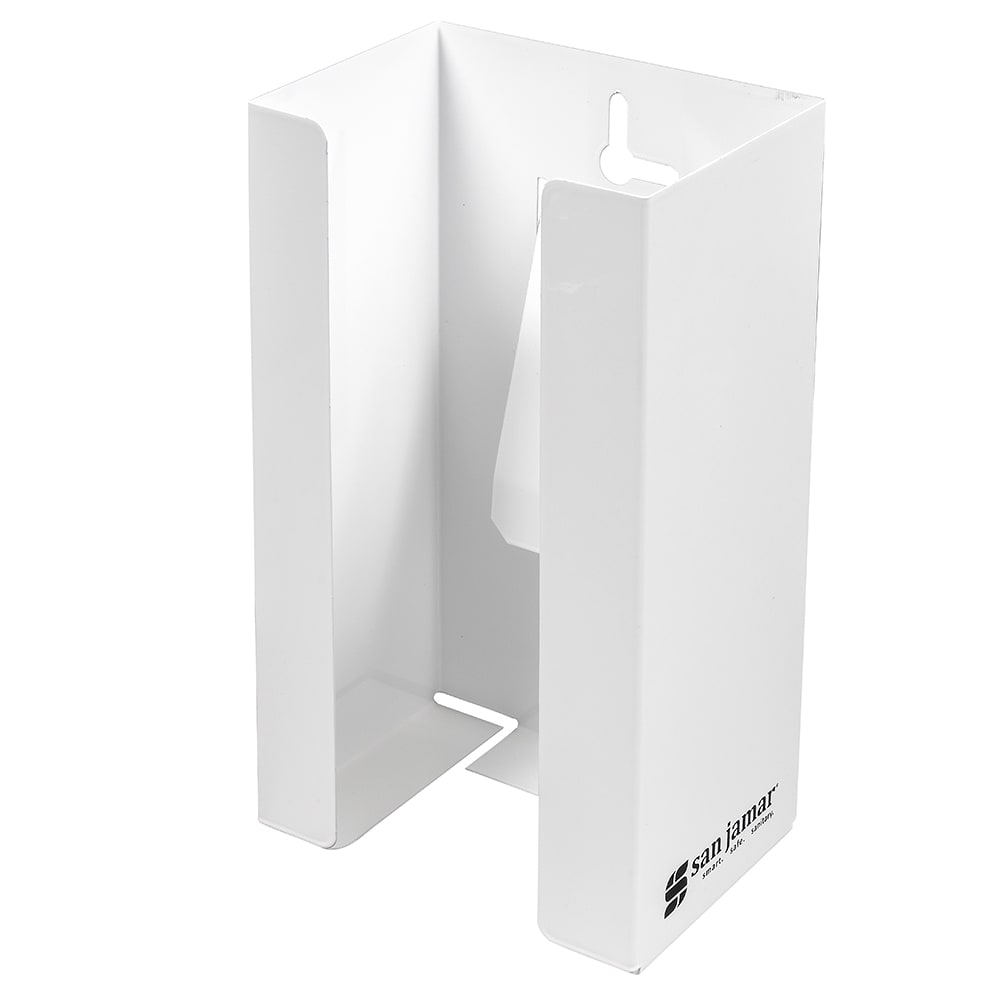 094-G0802 Wall Mounted Glove Dispenser w/ (1) Box Capacity - Steel, White