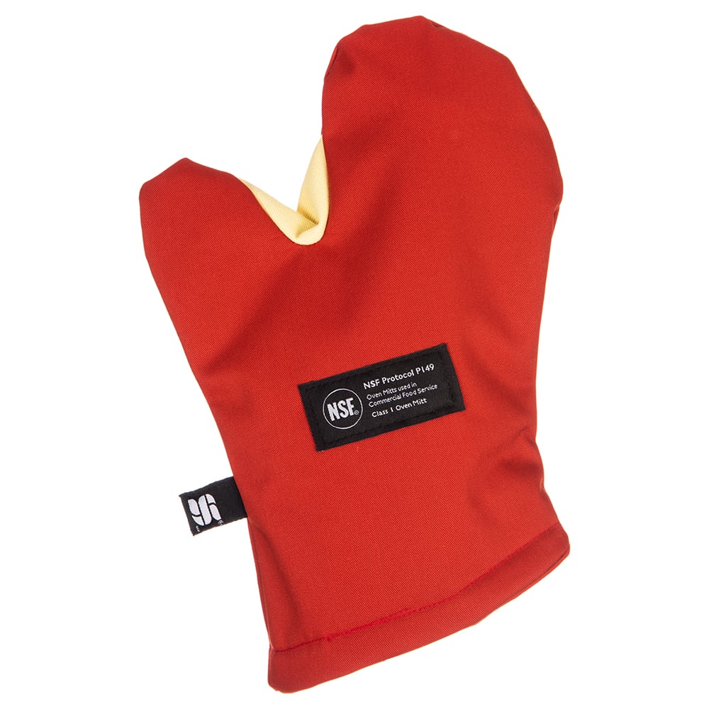 094-CTC13 13" Cool Touch™ Conventional Oven Mitt - Poly-Cotton, Red