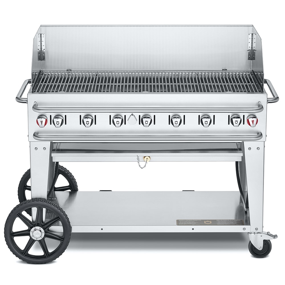 828-CVRCB48WGPSIBULK 46" Mobile Gas Commercial Outdoor Grill w/ Wind Guards, Liquid Propane