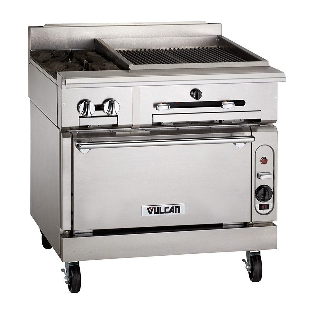 207-VTC24BNG 24" Gas Range w/ Charbroiler & Storage Base, Natural Gas
