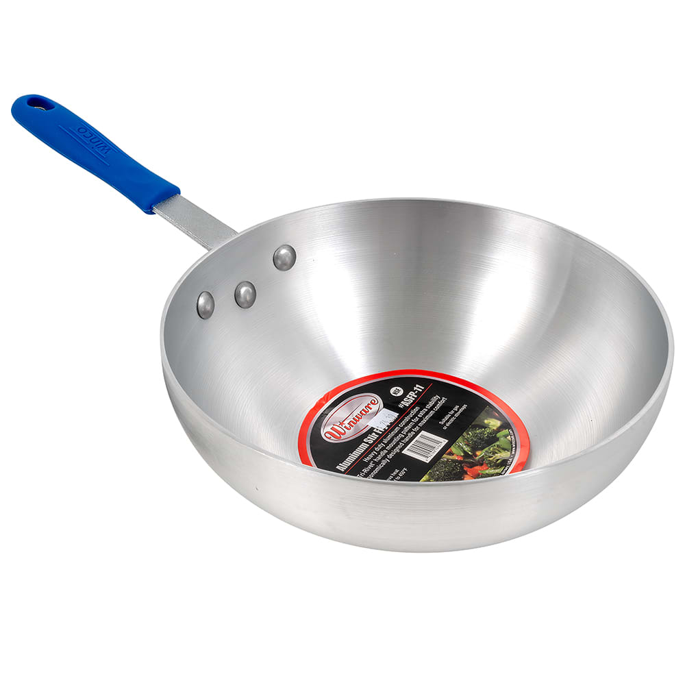 080-ASFP11 11" Aluminum Stir Fry Pan