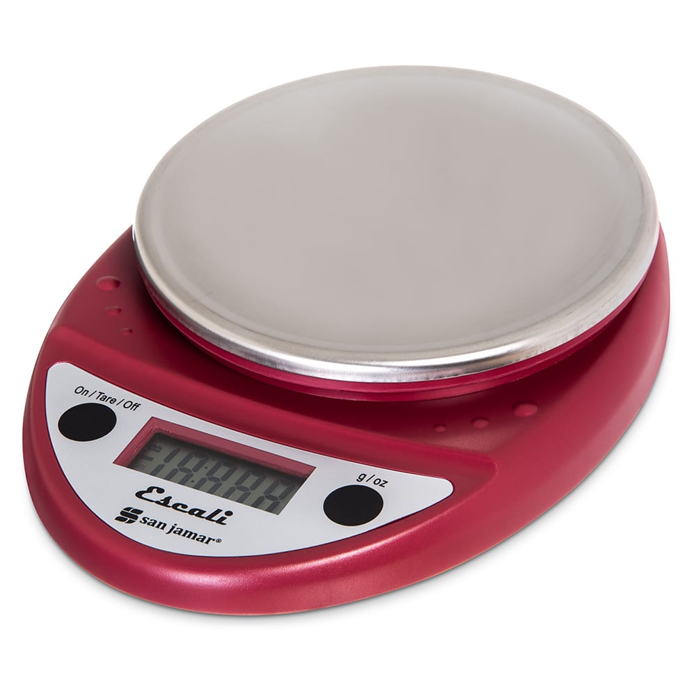 094-SCDGP11RD Escali 11 lb Round Digital Scale w/ Removable Platform - 6" x 8 1/2", War...