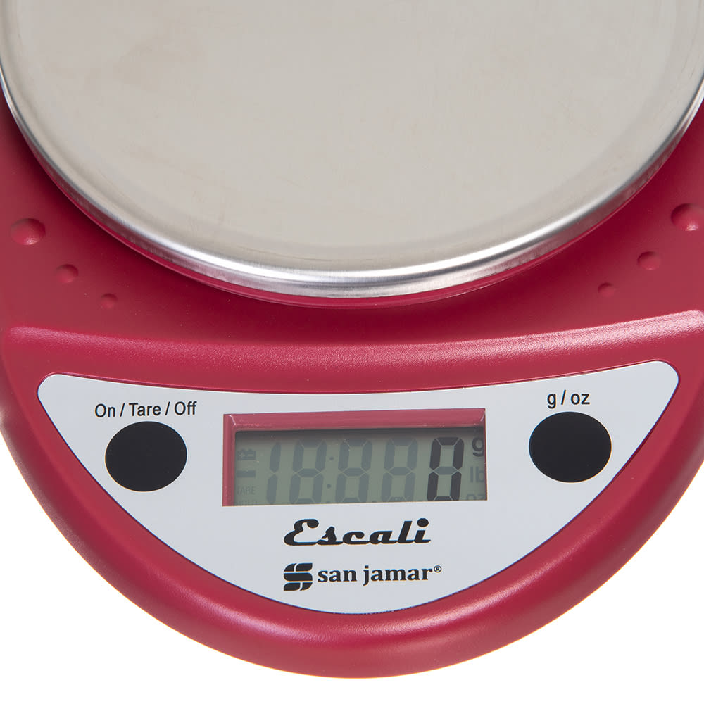 San Jamar SCDGPCM13 Escali Portion Control Digital Scale Square 13 Lb. X  0.1 Oz./6 Kg X 2 G