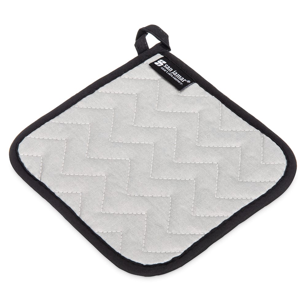 San Jamar 802SPH 7 x 7 Cotton / Silicone Pot Holder - 12/Pack